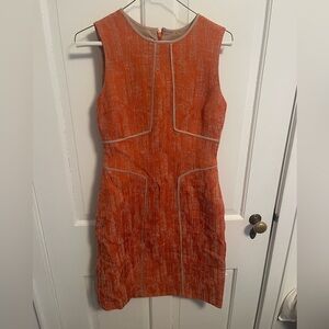 Anne Klein Textured Orange Mini Dress